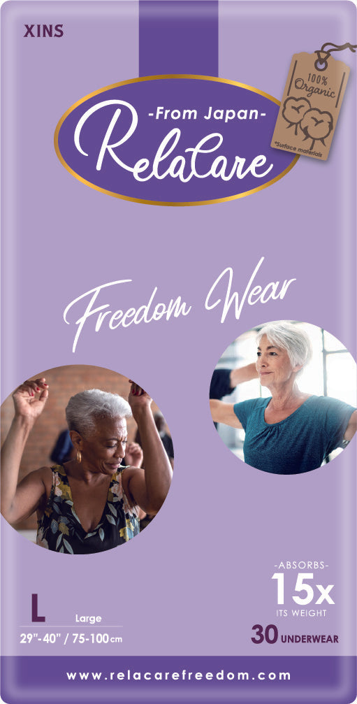 RelaCare Women’s Adult Freedom Wear Diapers. Stay Active, Leakproof.